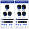 VIVITORY Dumbbell Set - Adjustable Weights, Non-Rolling, 44 to 66 Lbs - Blue - Like New