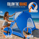 ETTO BEACH TENT PORTABLE SUN SHELTER FOR 2/3/4/6-8 PERSON E002 - BLUE - Like New