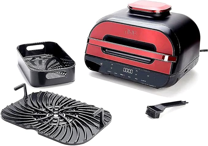 Ninja Foodi Smart XL 6in1 Indoor Grill 4 Quart Air Fryer FG551HCN - Red/Black Like New