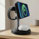 ZUMMY MAGNETIC 3-IN-1 WIRELESS CHARGING STATION APPLE DEVICES MAGSAFE - BLACK - Like New