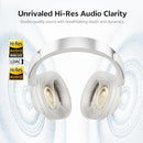 QCY H3S Wireless Over-Ear Headphones Hybrid Active Noise Cancelling - WHITE - Like New