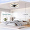 AHAWILL LOW PROFILE CEILING FANS LIGHTS 19.7" FLUSH MOUNT CEILING FAN - BLACK - Brand New