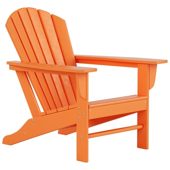 WO WESTIN OUTDOOR WO HOME FURNITURE HDPE ADIRONDACK CHAIR - ORANGE - Like New
