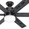 HUNTER FAN COMPANY 54 INCH INDOOR CEILING FAN WITH LIGHT 51017, MATTE BLACK - Like New