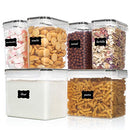 VTOPMART AIRTIGHT FOOD STORAGE CONTAINERS 6 PIECES - PLASTIC BPA FREE - BLACK - Like New