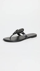 TORY BURCH WOMEN'S MILLER EMBELLISHED SANDALS - PERFECT BLACK - SIZE 9 - Like New