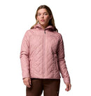 B0DK66NFC5 Columbia Womens Copper Crest II Hooded Puffer Jacket Pink Small - Brand New