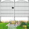 RICHMEN 10 PANELS GARDEN FENCE DOG FENCE OUTDOOR FOR YARD, 32H X 23.6FT - BLACK - Like New
