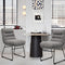 CangLong Modern Accent Kitchen Chairs with Fabric Soft Padded Back Set of 2 Gray - Like New