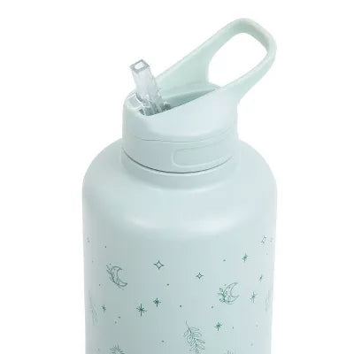 BLOGILATES 62OZ STAINLESS STEEL WATER BOTTLE - LIGHT MINT GREEN - Like New