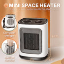 Kismile Portable Electric Space Heater with Thermostat, 1500W - WHITE - Like New