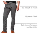 DUER Men's No Sweat Athletic Taper Pant, Gull, 30W x 30L - Brand New