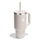 HYDRO FLASK 32 OZ TRAVEL TUMBLER W HANDLE LID AND STRAW INSULATED - OAT TAN - Brand New