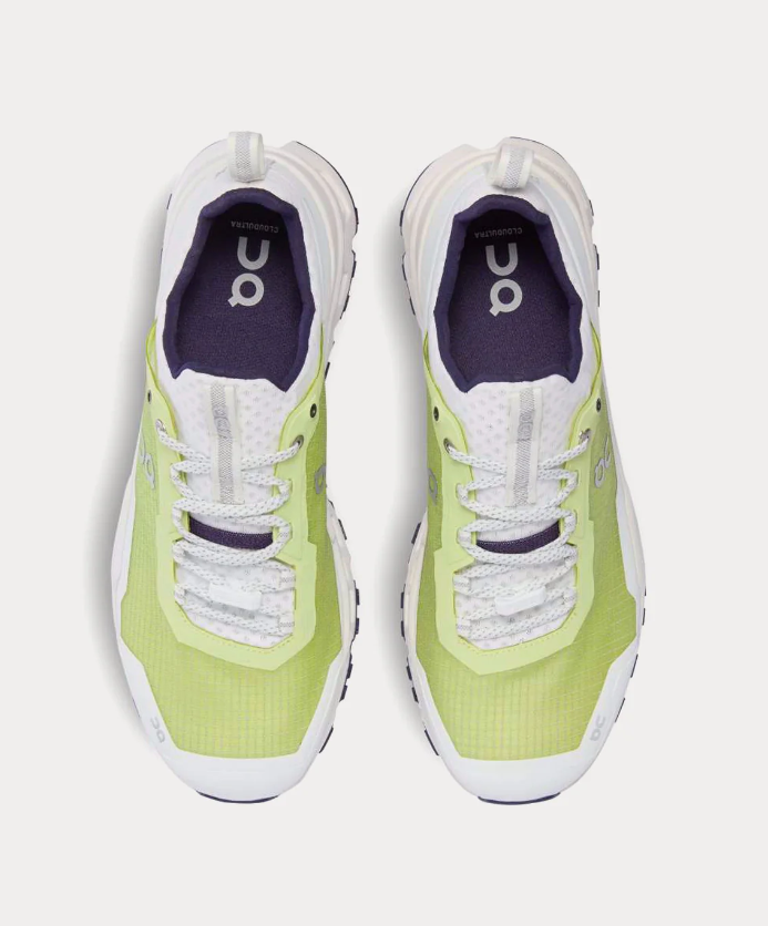 ON CLOUDULTRA FLUORITE MEN'S RUNNING SHOES, HAY/WHITE, SIZE US 11.5, EU 46,UK 11 - Like New