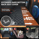 YLKU Dog Car Seat Cover Back Seat, Waterproof Scratch Resistant (Black/Orange) - Like New