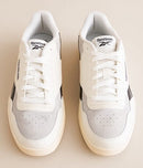 REEBOK COURT ADVANCE-SUEDE UNDERLAY - SIZE: MEN 9.5 - BEIGE BLK WHITE - Brand New