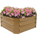 SUNNYDAZE DECOR 11.75" H RAISED METAL GARDEN BED GALVANIZED SQUARE - BROWN - Brand New