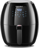 Secura Max 6.3Qt, 1700W 10-in-1 Digital Hot Air Fryer - BLACK Like New