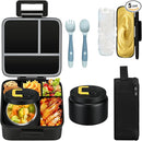 MAISON HUIS Kids Bento Lunch Box Set With 8oz Soup Thermo Thermo Hot Food Jar - Like New