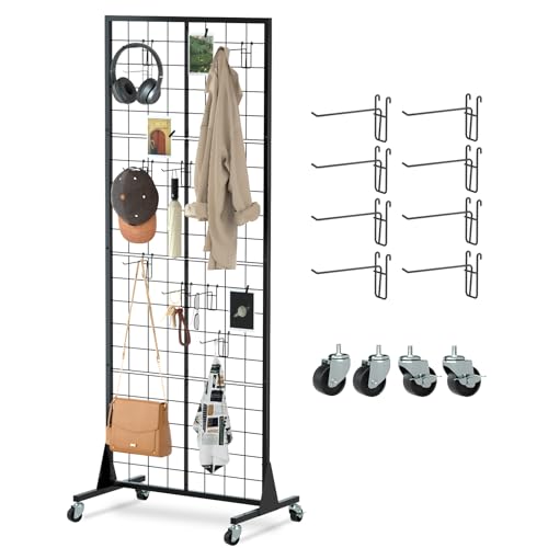 Urban Deco Gridwall Panel Display Stand Craft Show Display Rack 2'x5.5' - Black - Like New