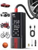 LAMICALL PORTABLE CAR TIRE INFLATOR 4X FASTER CORDLESS AIR COMPRESSOR - BLACK - Like New
