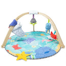 MELISSA & DOUG OCEAN WOODEN PLAY GYM EASY-FOLD ACTIVITY CENTER MULTI COLOR - Like New