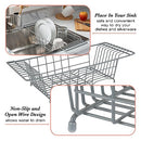 Kitchen Details Sink Dish Drainer Drying Rack - Grey - Brand New