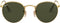 Ray-Ban RB3447 ROUND METAL 50mm Sunglasses - POLISHED GOLD GREEN LENS Like New