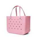 BOGG BAG Original, Large Tote - Blowing Pink Bubbles, White Buttons - Like New
