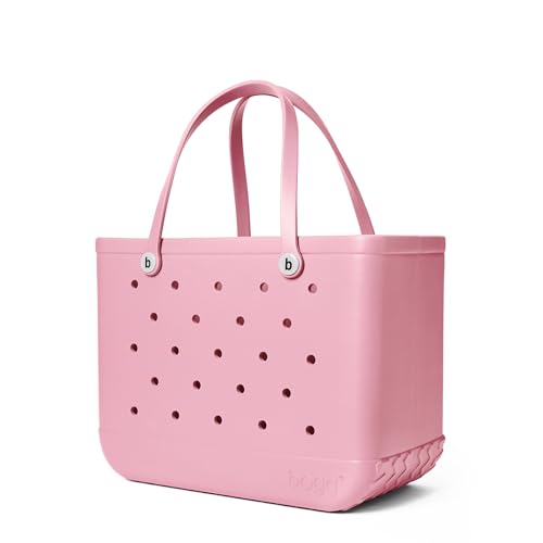BOGG BAG Original, Large Tote - Blowing Pink Bubbles, White Buttons - Like New