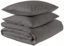 AMAZON AWARE 100% ORGANIC COTTON 300 THREAD COUNT DUVET COVER DARK GRAY KING - Like New