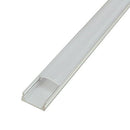 LEDwholesalers Aluminum Channel System with Cover, End Caps, 1902-U - Silver - Brand New