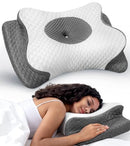 COZYPLAYER NECK PILLOW CERVICAL PILLOW WITH ARMREST, NO MORE ACHES - LIGHT GRAY - Like New