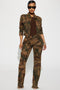 FASHION NOVA - IN THE WILD CAMO STRETCH CARGO JEANS (SIZE 9) - CAMOUFLAGE Like New