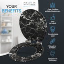 SANILO SOFT CLOSE TOILET SEAT ROUND - MARBLE BLACK - Brand New