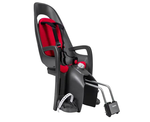 HAMAX CARESS BICYCLE SEAT - DARK GRAY/ RED - Brand New
