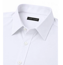 JAMES TAILOR MEN' SLIM FIT LONG SLEEVE STRETCH DRESS SHIRT - SIZE: MEN L - WHITE - Brand New