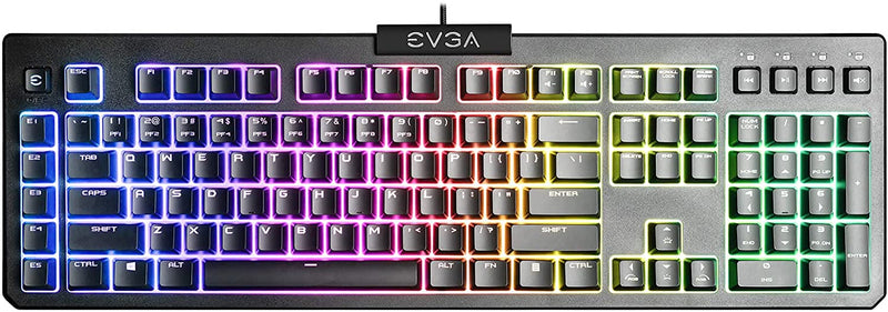 EVGA Z12 RGB Gaming Keyboard RGB Backlit LED 5 Programmable Macro Keys New