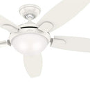 Hunter Fan 54" LED Light Ceiling Fan, Remote, 5 Blades CC59477 - FRESH WHITE - Like New