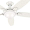 Hunter Fan 54" LED Light Ceiling Fan, Remote, 5 Blades CC59477 - FRESH WHITE - Like New