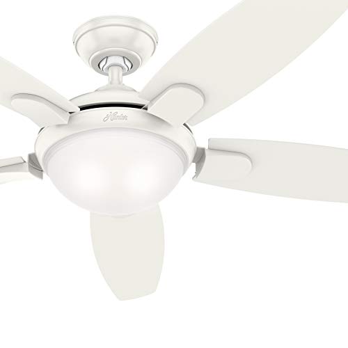Hunter Fan 54" LED Light Ceiling Fan, Remote, 5 Blades CC59477 - FRESH WHITE - Like New