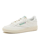 71733 Reebok Club C 85 Vintage Tennis Sneakers, Chalk/Alabaster/Glen Green, 6 - Like New