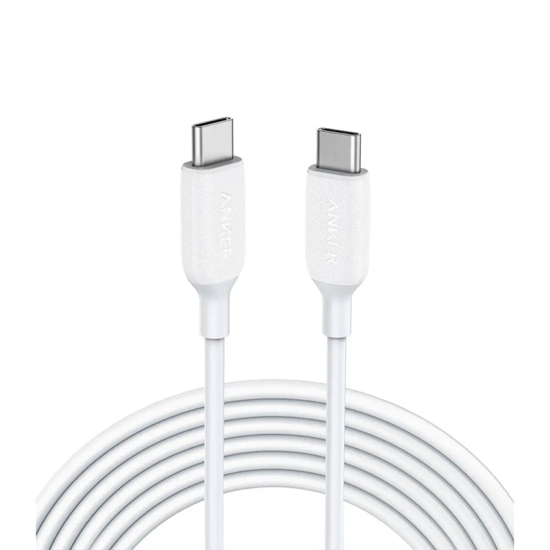 ANKER POWERLINE III USB-C TO USB-C CABLE 10FT/3M 60W FAST CHARGING A8854 - WHITE - Like New