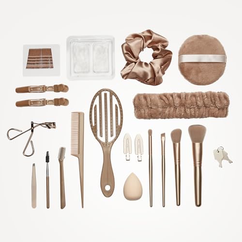 CONAIR 100-PIECE COSMETIC EXPANDABLE SHELVES PROFESSIONAL MAKEUP TRAIN BRONZE - Brand New