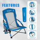 SUNNYFEEL Low Folding Beach Chair for Adults, Portable Lightweight Sling Chair - Brand New