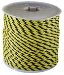 T.W. Evans Cordage 80-025YB Twisted Polypro Rope 3/8"x600' - Yellow/Black - Brand New