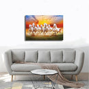 7 Horses Running Painting Vastu with Frame 7 Running Horses 7 Horse Painting - Like New