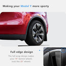CYBERBEANS 4Pcs for Tesla Model Y Wheel Covers 19" Carbon Fiber Matte Black - Brand New