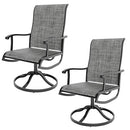 PAMAPIC Patio Chairs Set of 2 All-Weather Textilene Ergonomic Outdoor Swivel - Like New