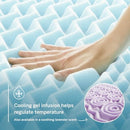 LUCID 2 Inch Gel Memory Foam Mattress Topper Queen 5 Cooling Gel Infusion - Brand New